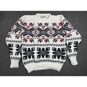 Vintage Varsity By Savile Row Men's Sz XL Cable Knit Sweater‎ Heavyweight Y2K